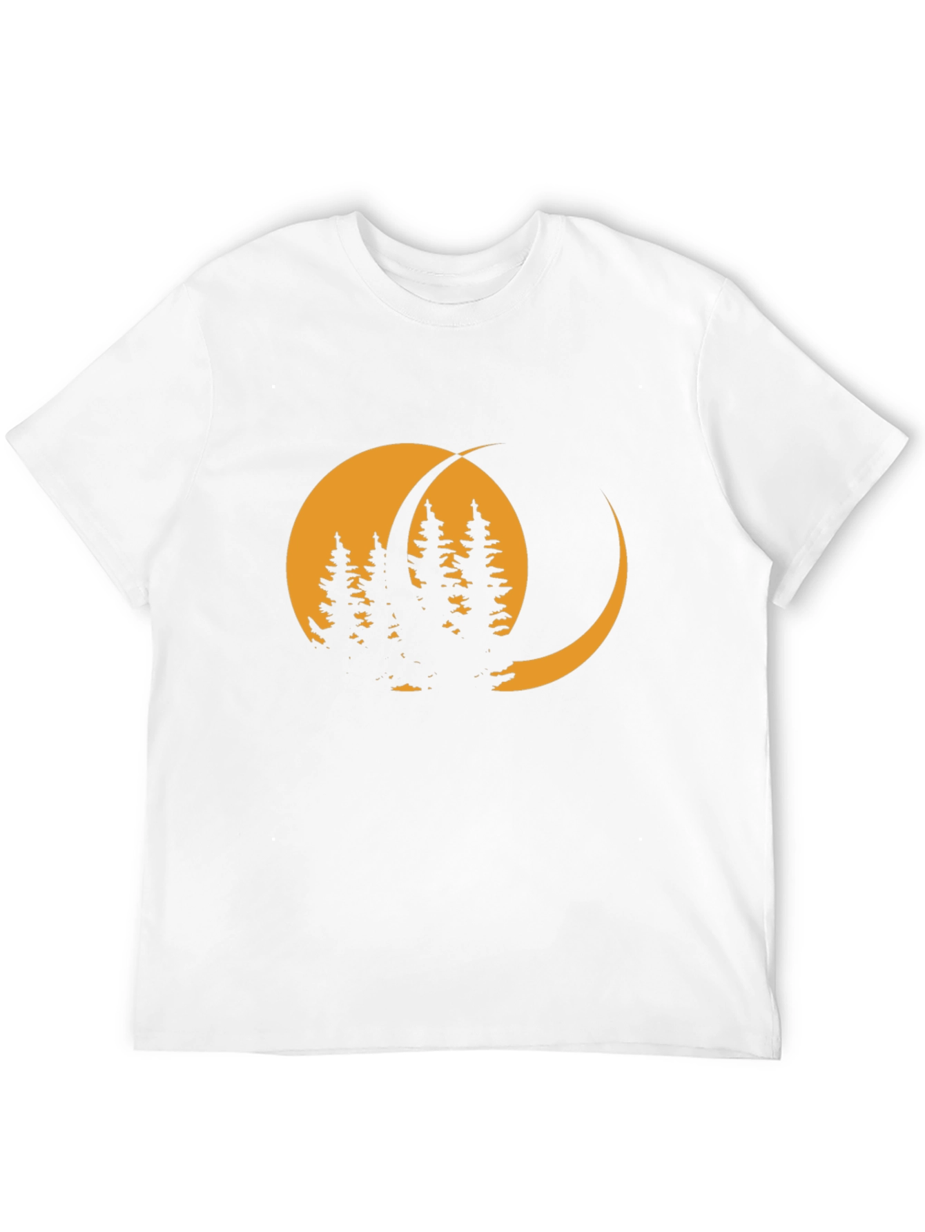 Moonlit Forest Graphic Tee - Stylish Black T-Shirt