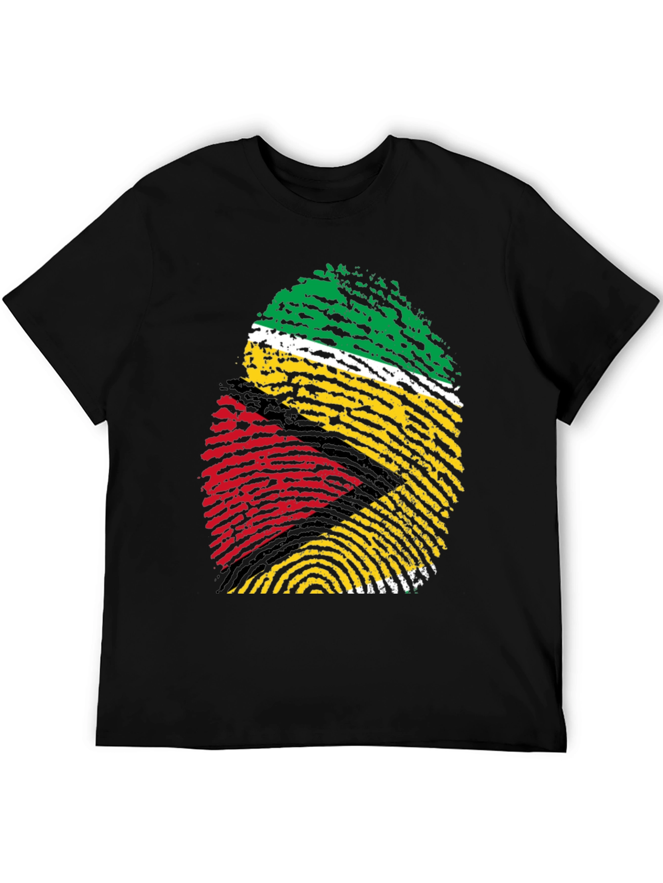 Guyana Flag Fingerprint T-Shirt