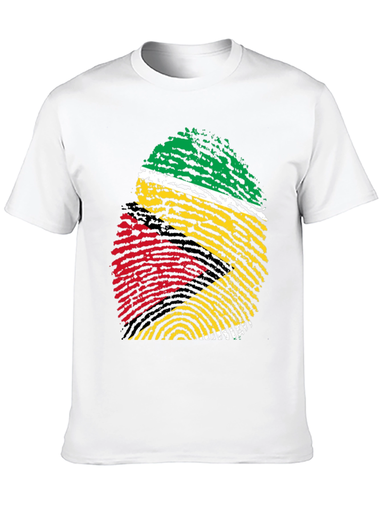 Guyana Flag Fingerprint T-Shirt