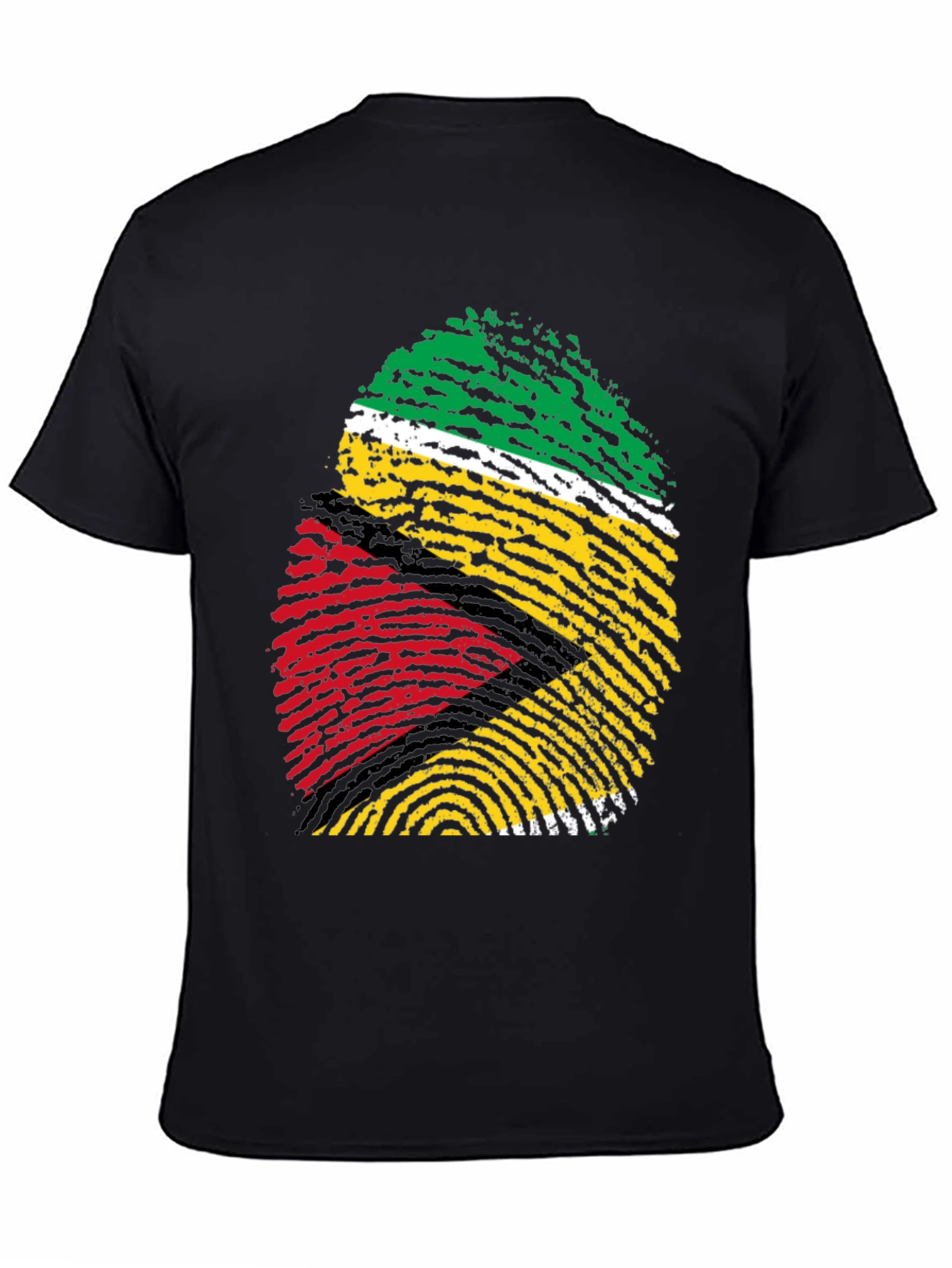 Guyana Flag Fingerprint T-Shirt
