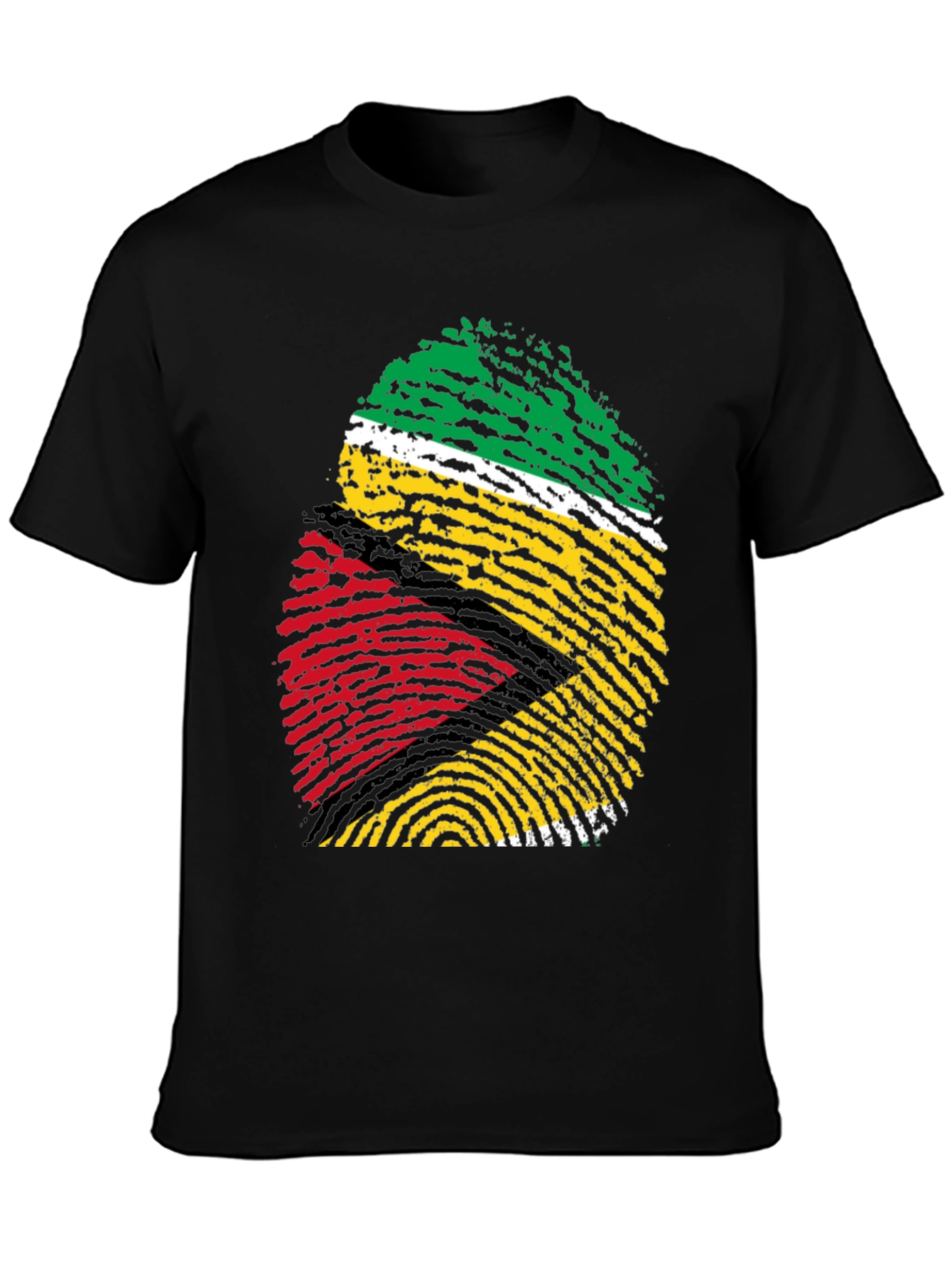 Guyana Flag Fingerprint T-Shirt