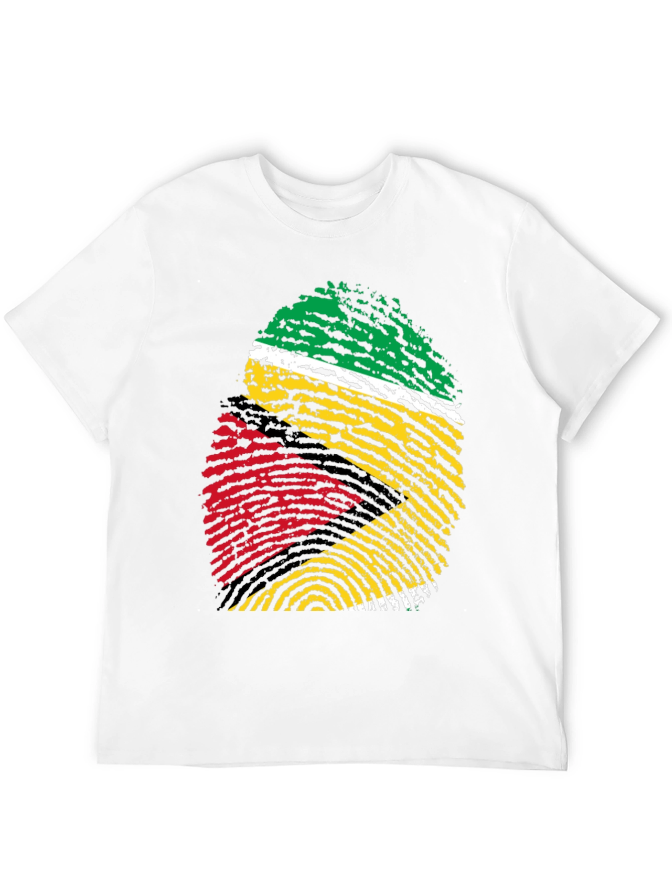 Guyana Flag Fingerprint T-Shirt