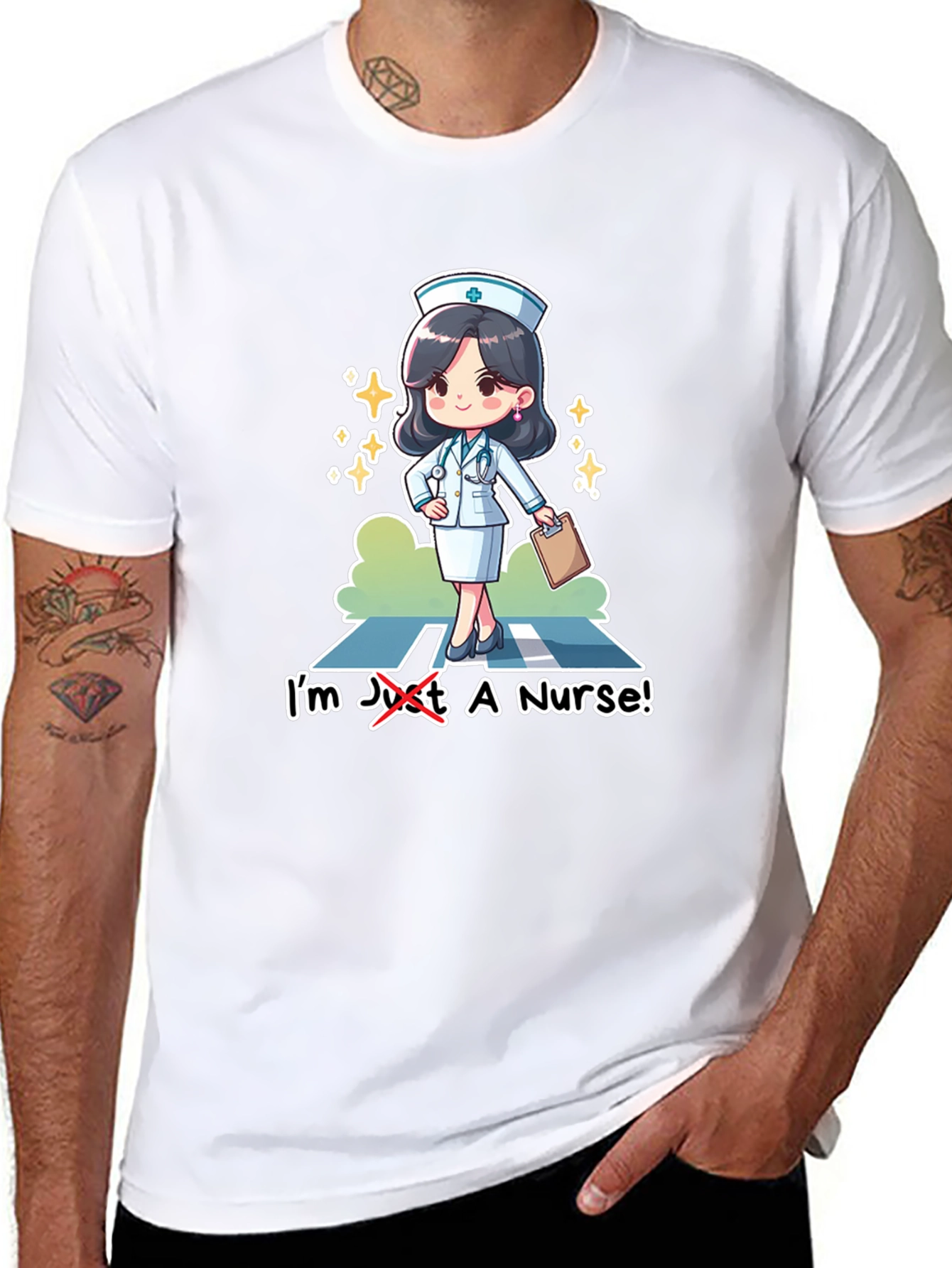 Cute Nurse Graphic T-Shirt - Medical Hero Tee