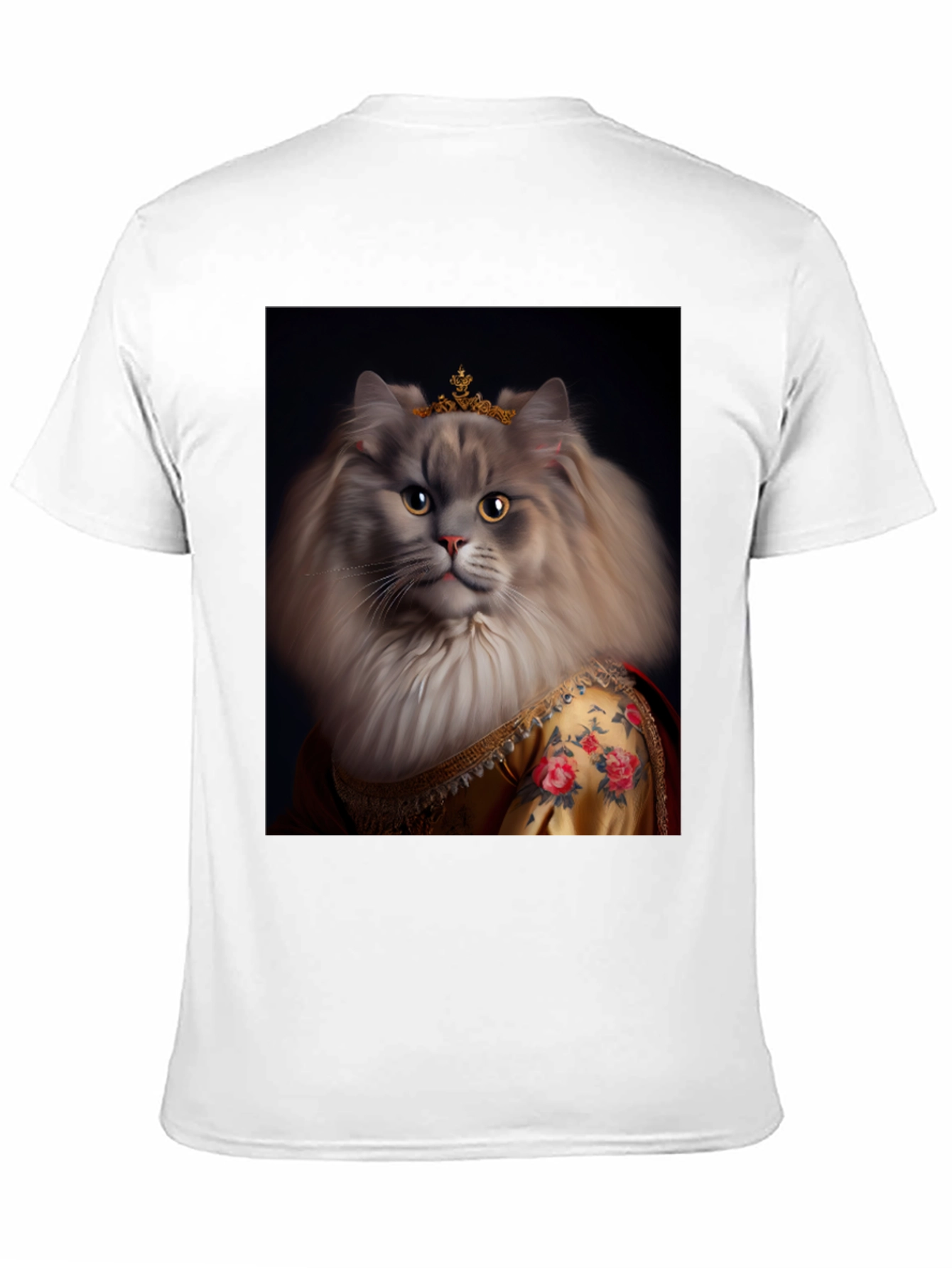 Regal Cat Portrait T-Shirt - Queen Kitty Tee
