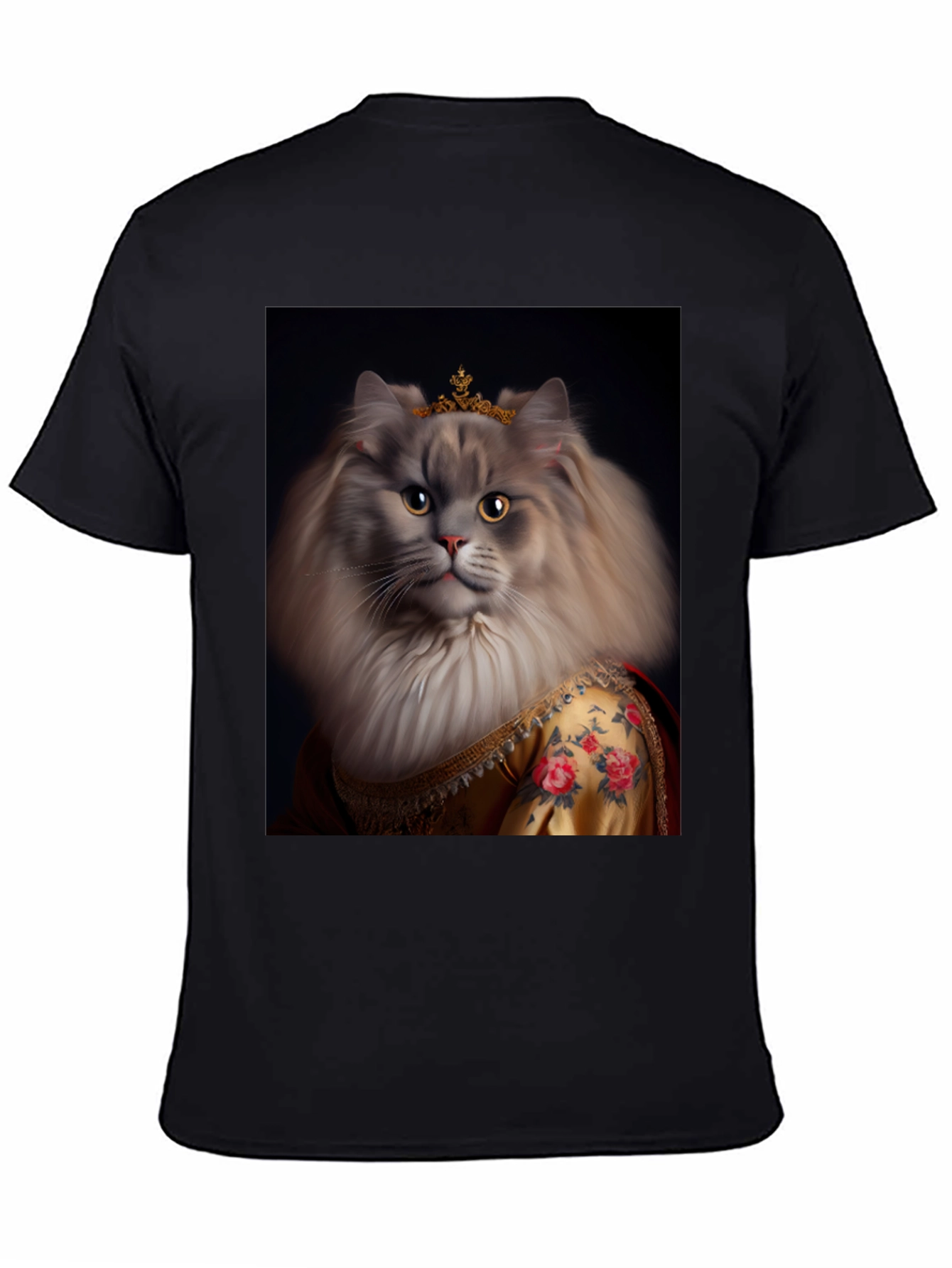 Regal Cat Portrait T-Shirt - Queen Kitty Tee