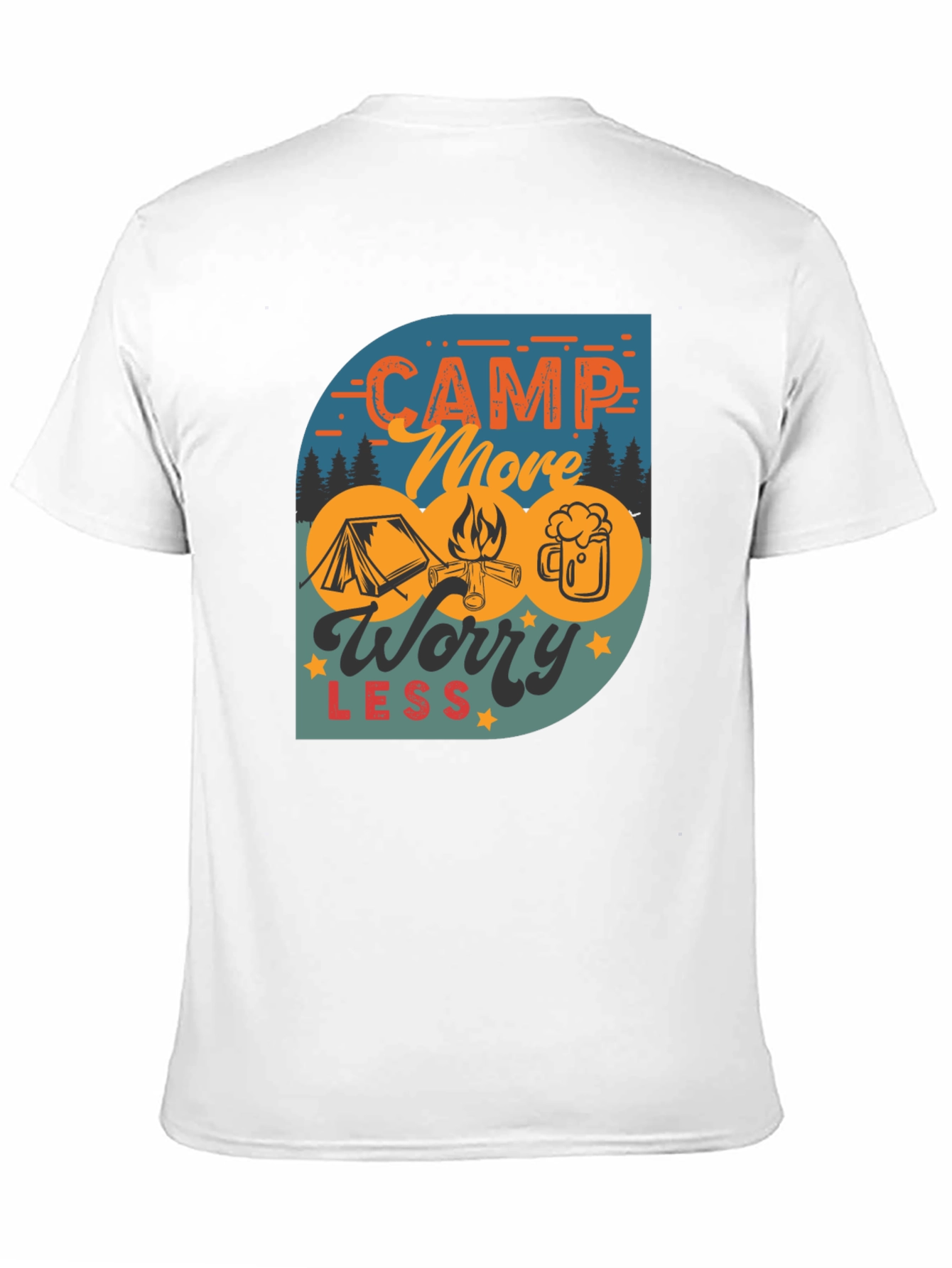 Camp More Worry Less Graphic T-Shirt