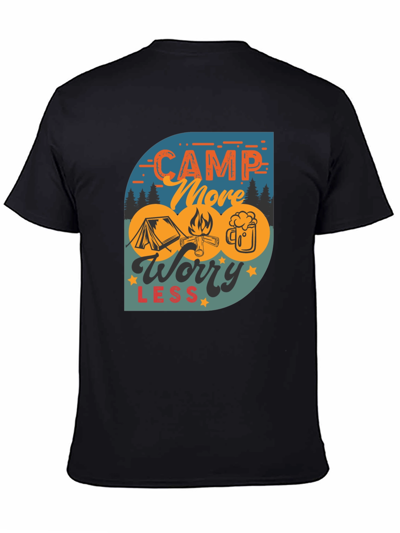 Camp More Worry Less Graphic T-Shirt