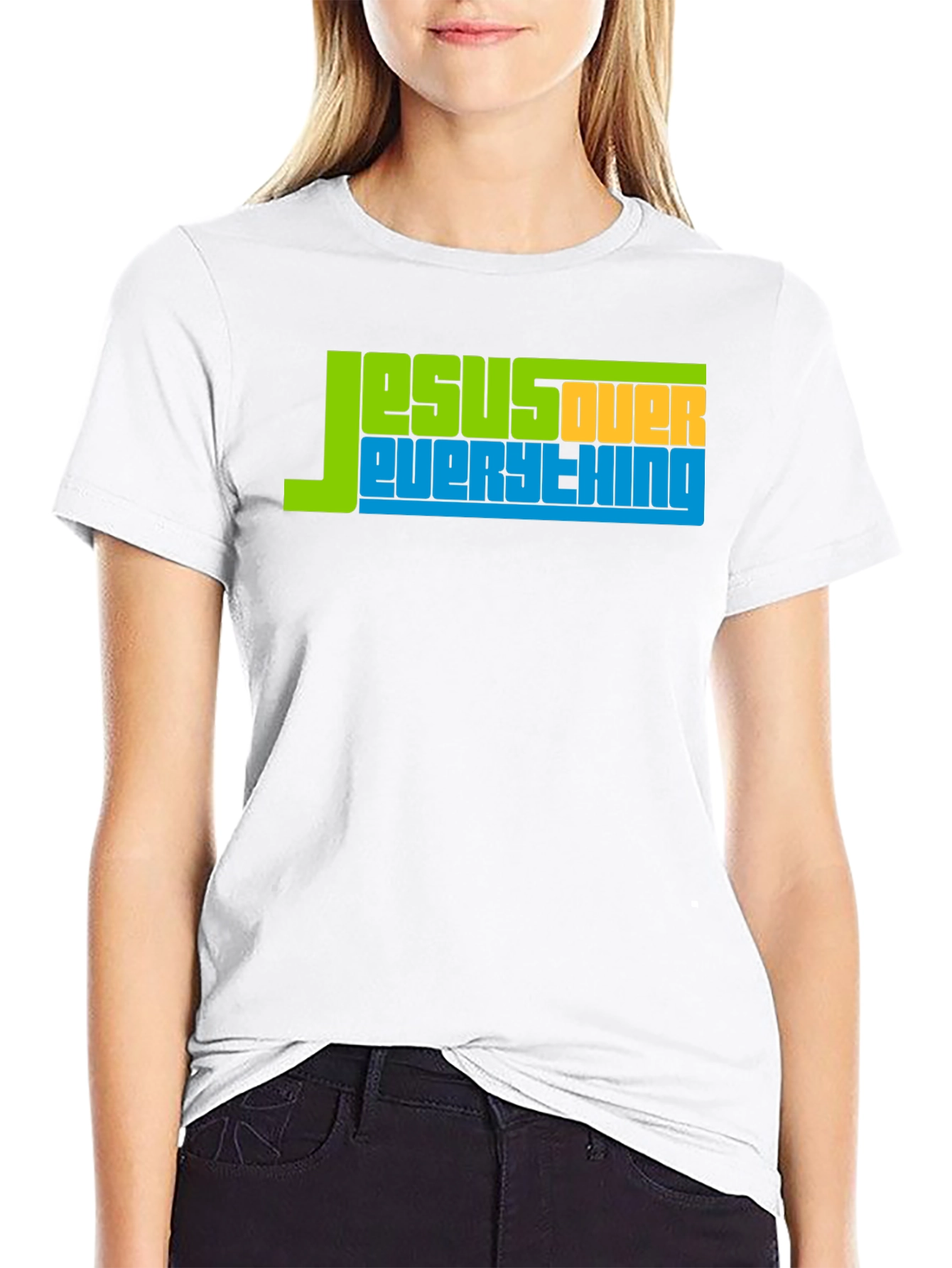 Jesus Over Everything Graphic Tee - Religious T-Shirt