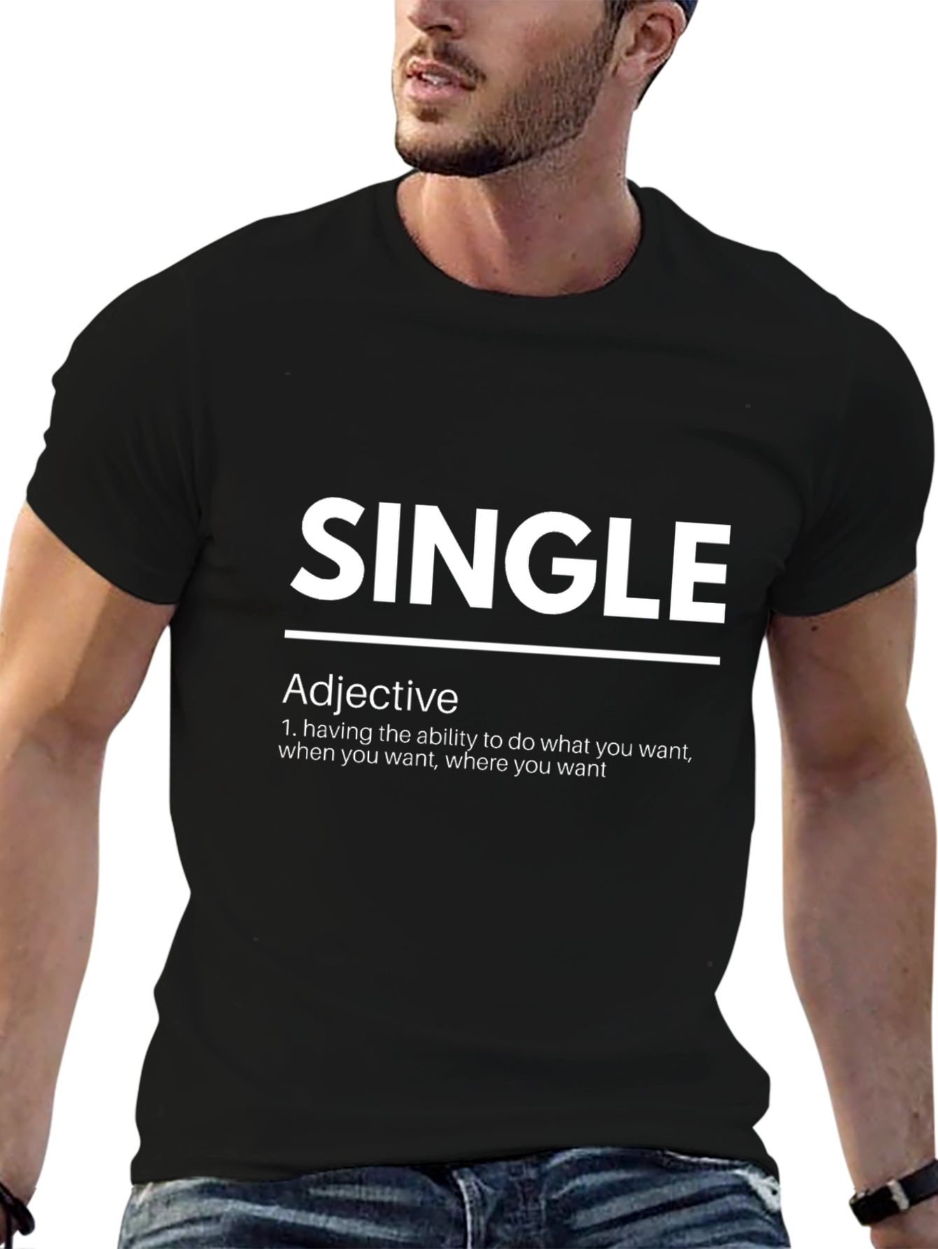 Single Definition Black T-Shirt