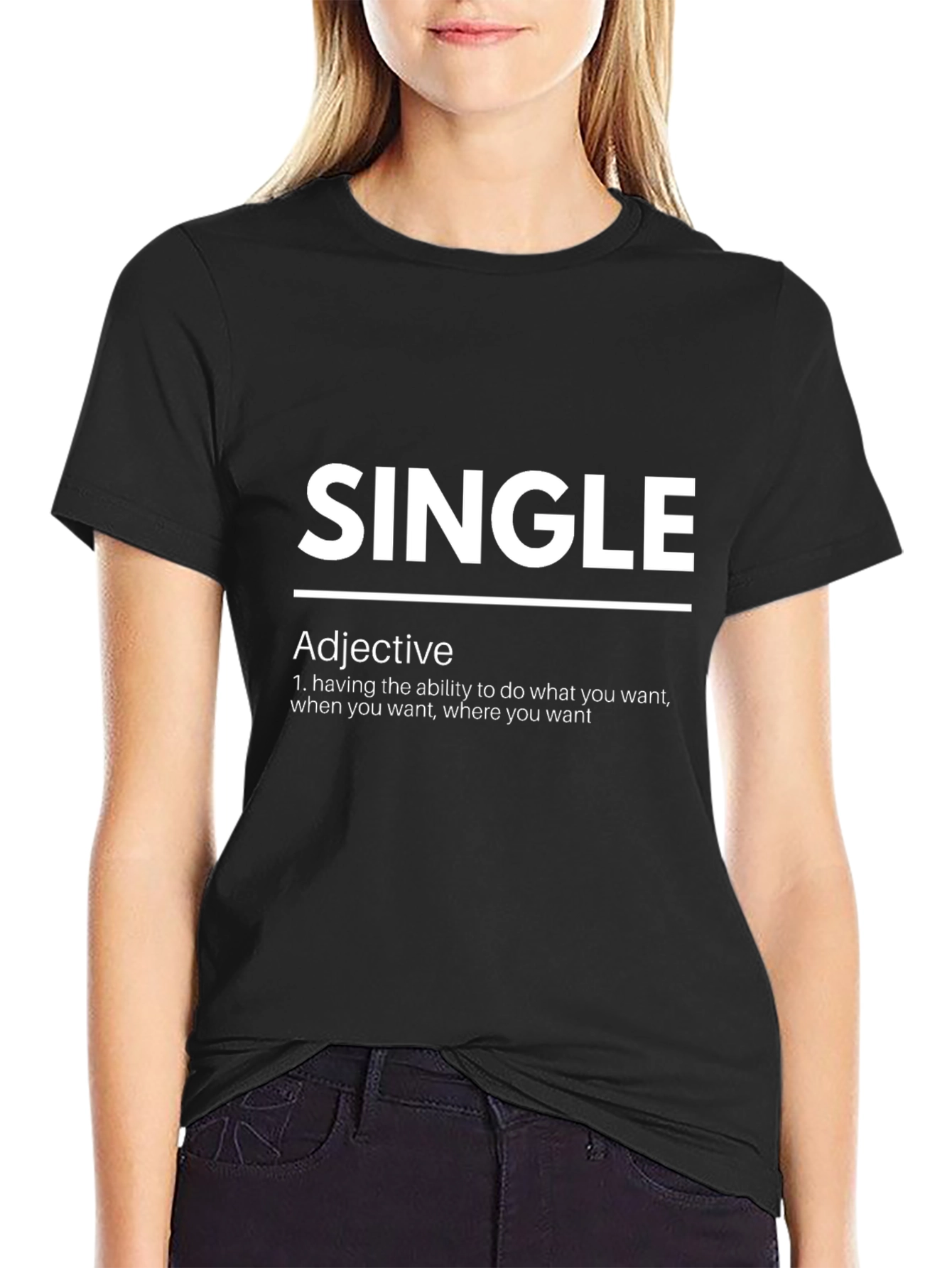 Single Definition Black T-Shirt