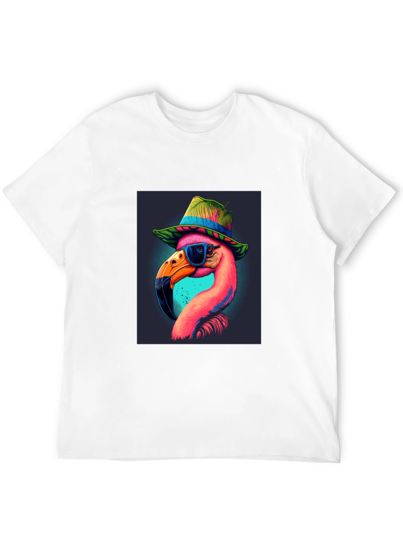 Cool Flamingo Graphic T-Shirt - Black