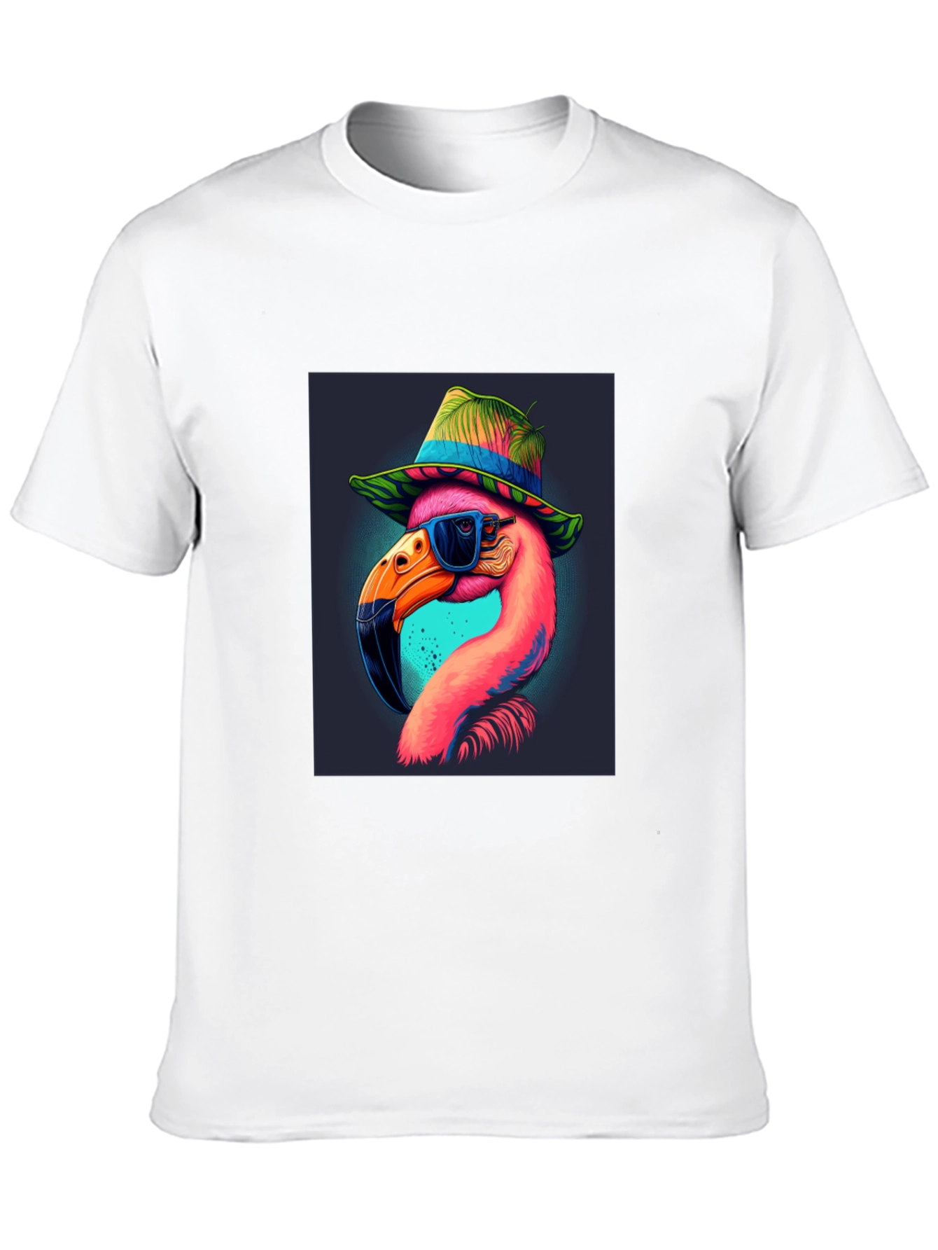 Cool Flamingo Graphic T-Shirt - Black
