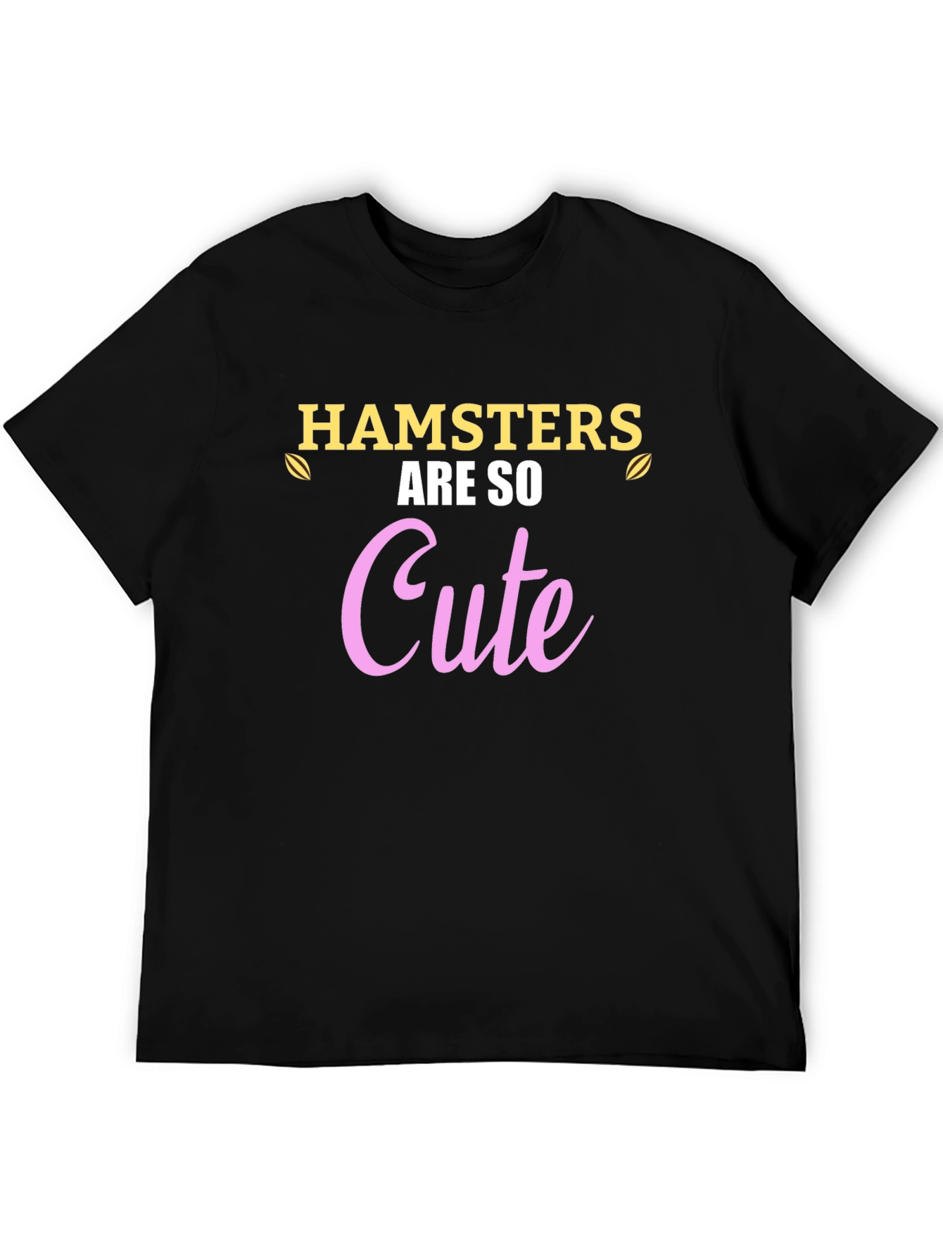 Hamsters Are So Cute Black T-Shirt