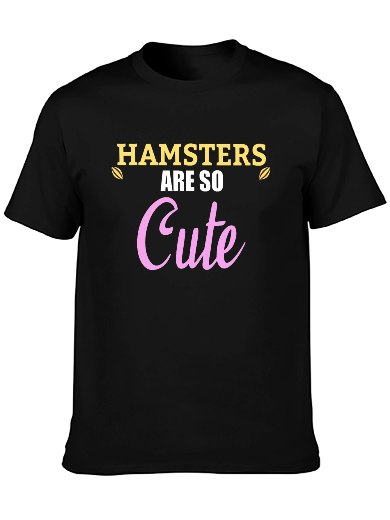 Hamsters Are So Cute Black T-Shirt