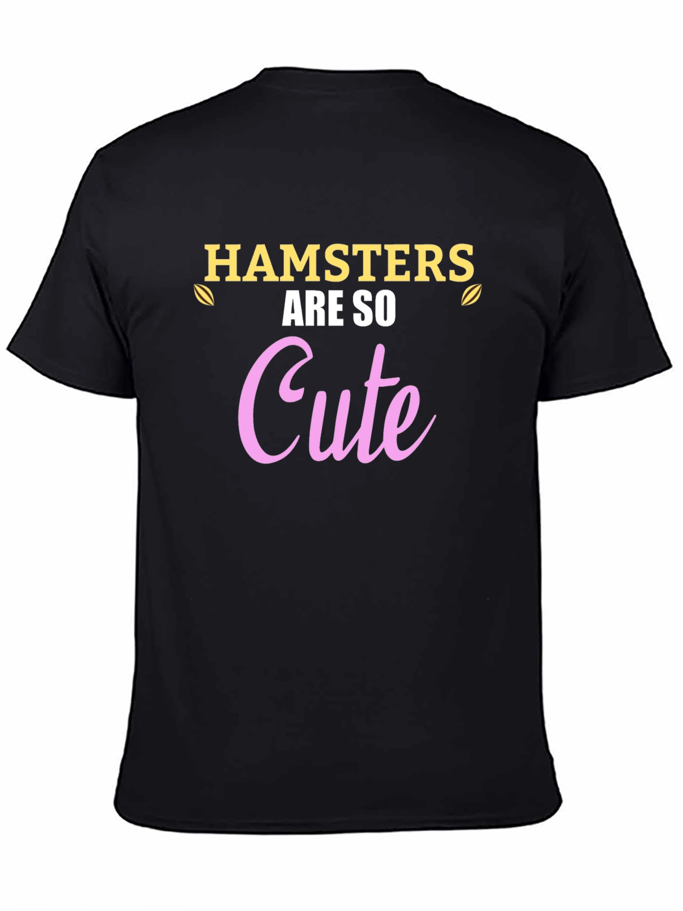 Hamsters Are So Cute Black T-Shirt