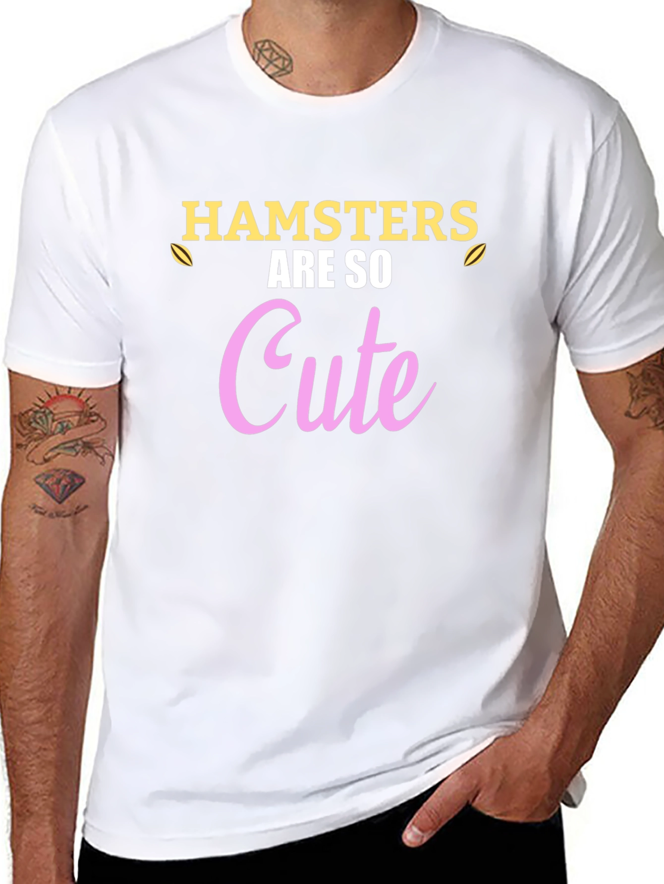 Hamsters Are So Cute Black T-Shirt