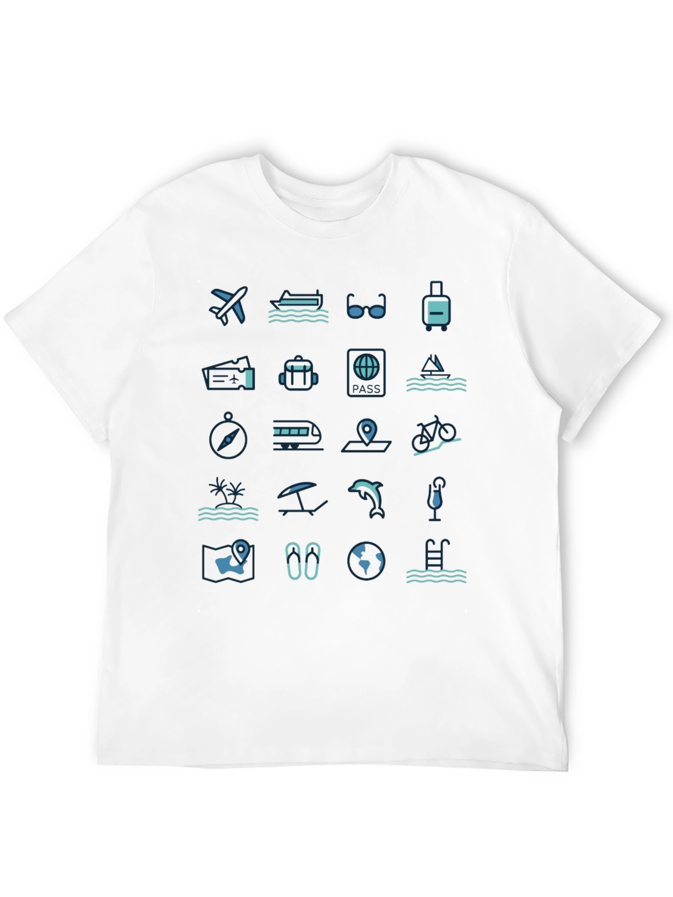 Travel Icon Black T-Shirt