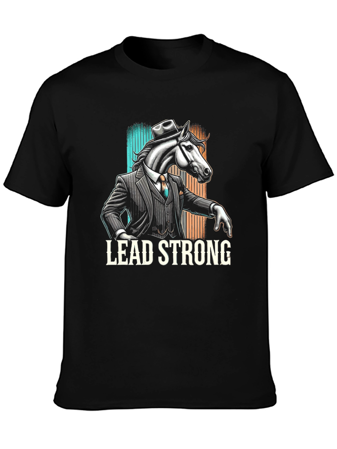 Lead Strong Horse Suit Graphic Tee