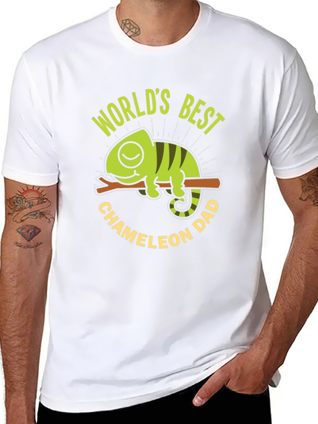 Worlds Best Chameleon Dad T-Shirt