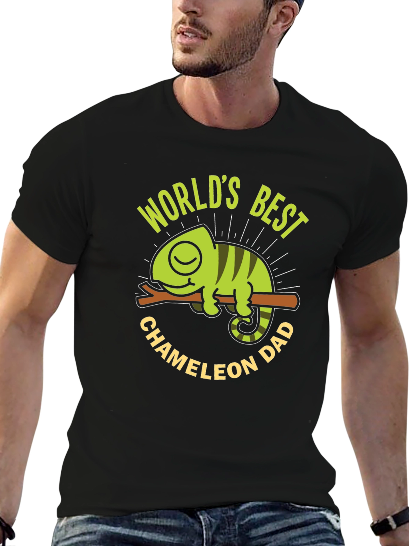 Worlds Best Chameleon Dad T-Shirt