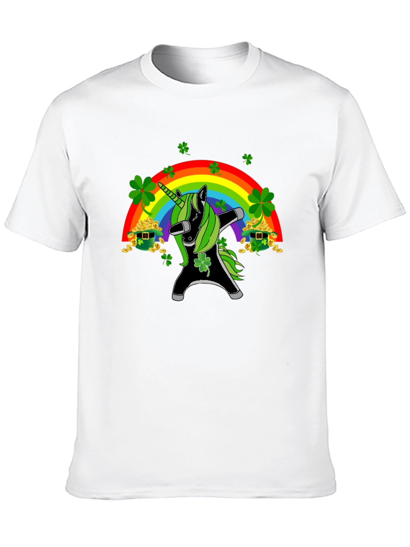 St. Patricks Day Dabbing Unicorn T-Shirt