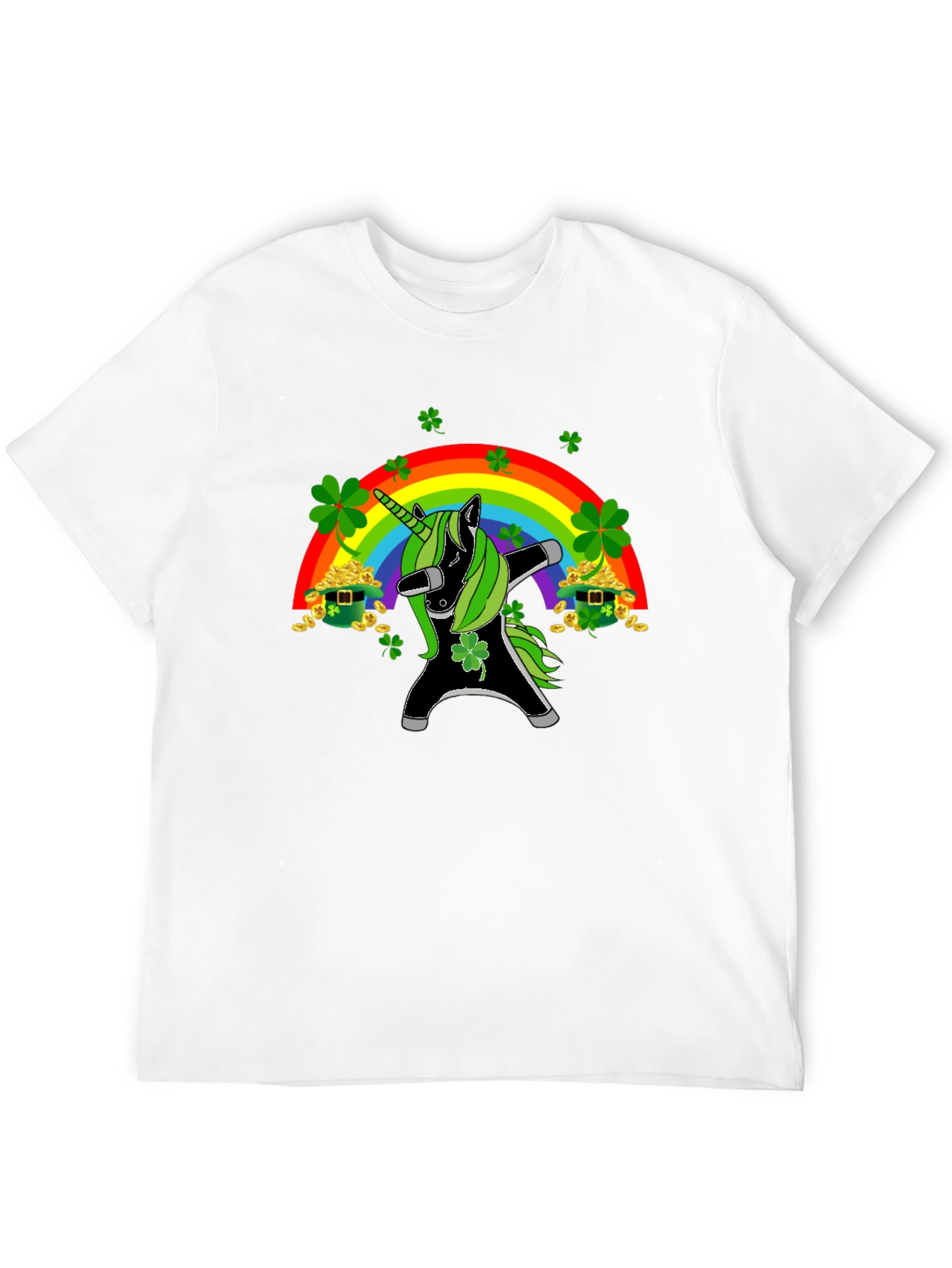 St. Patricks Day Dabbing Unicorn T-Shirt
