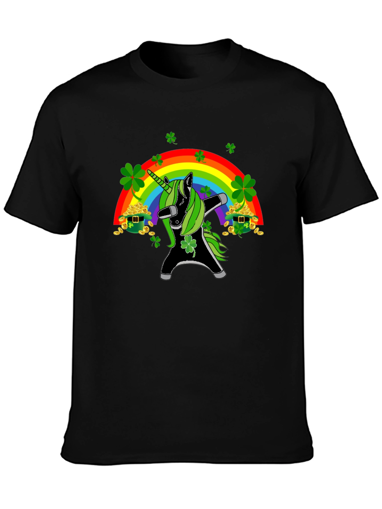 St. Patricks Day Dabbing Unicorn T-Shirt