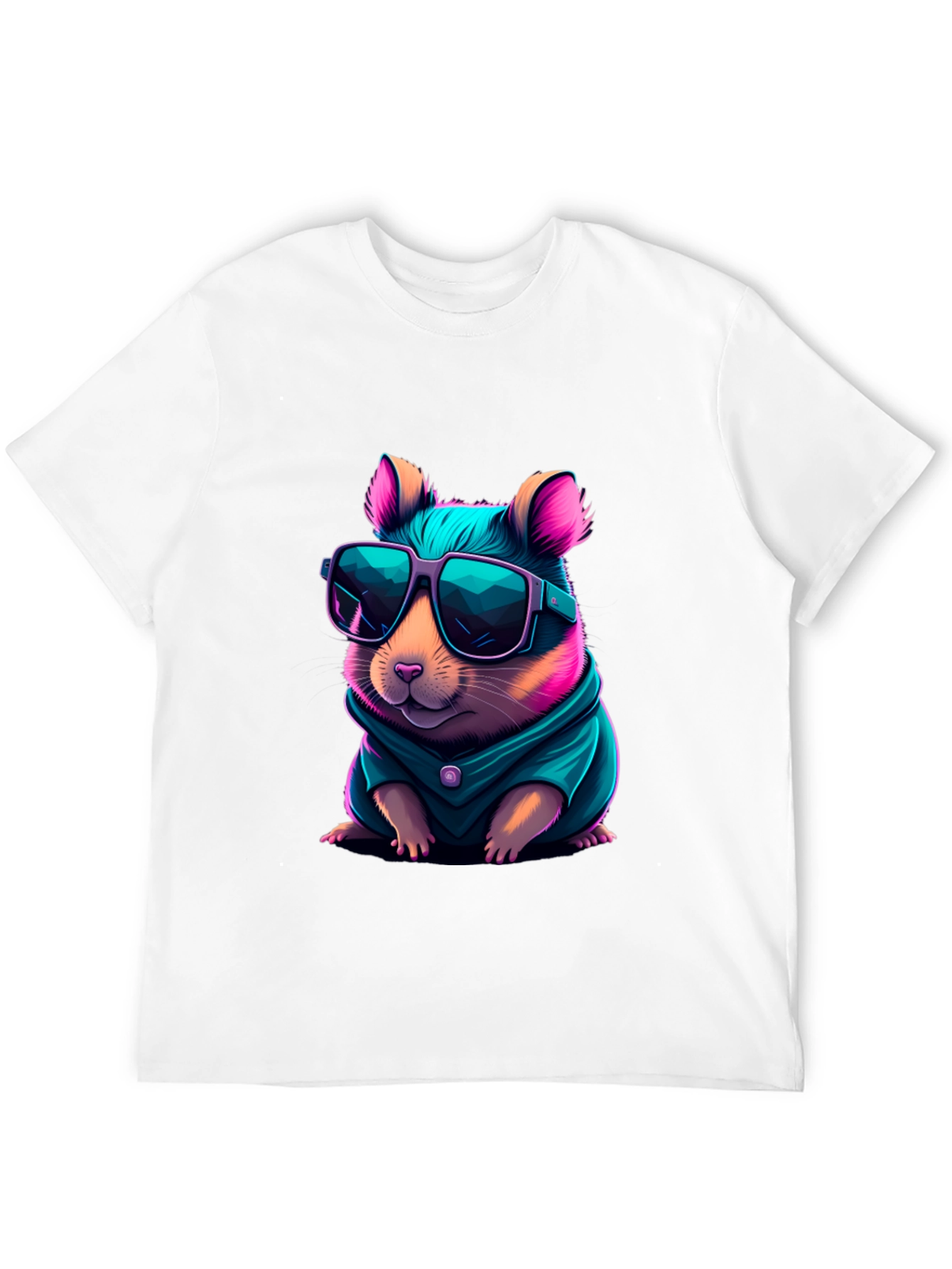 Cool Hamster Graphic Tee - Black T-Shirt