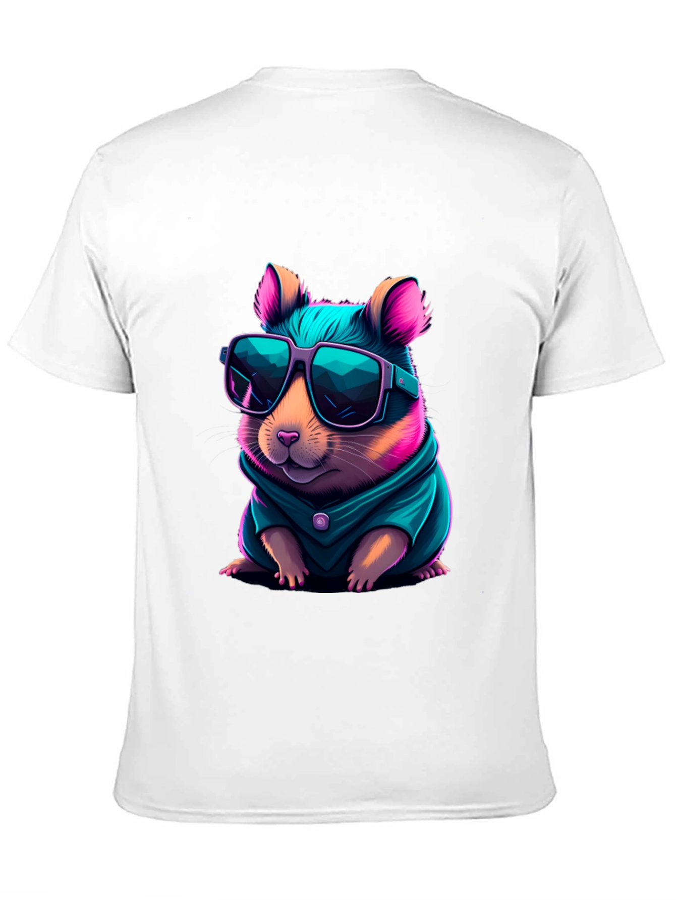 Cool Hamster Graphic Tee - Black T-Shirt