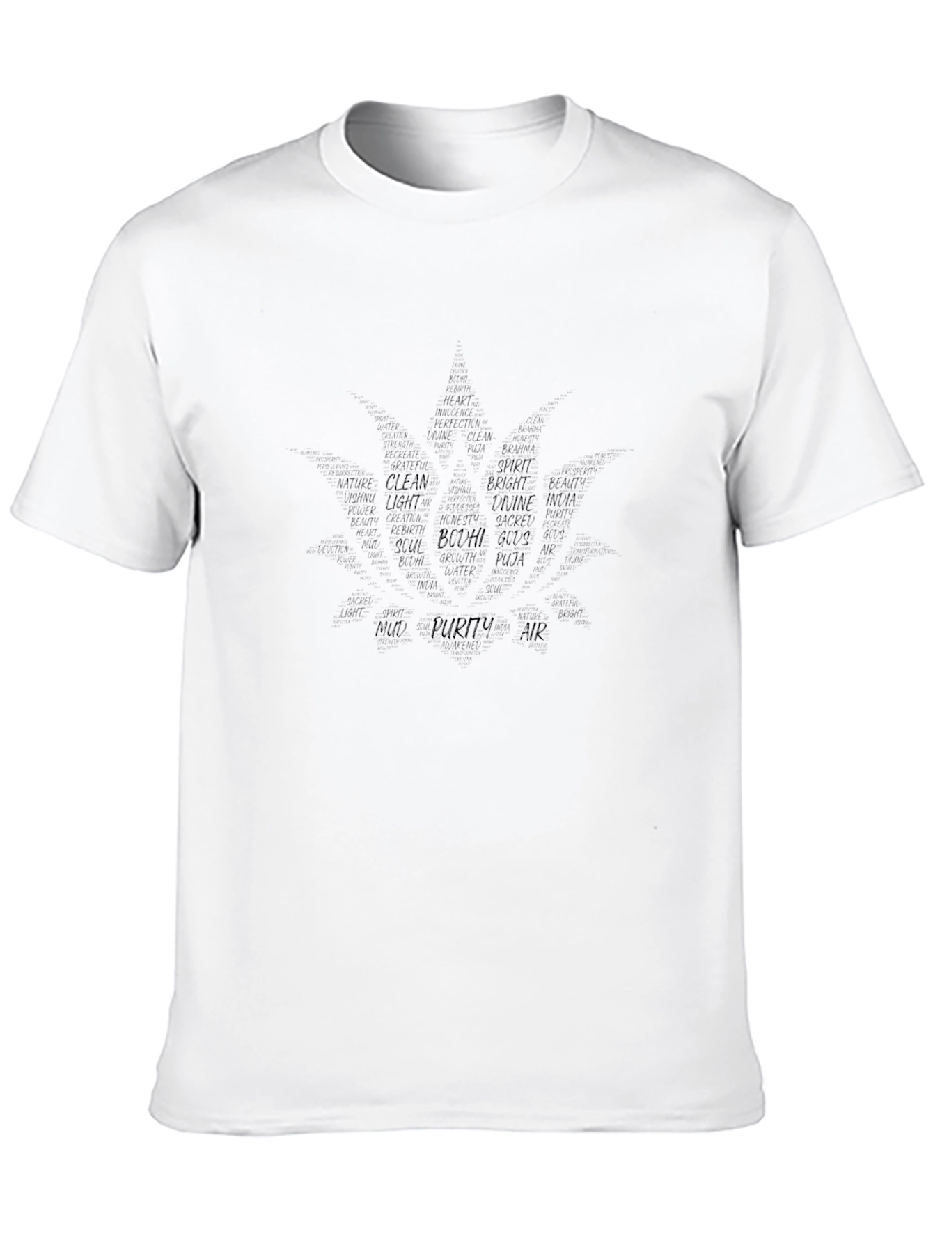 Word Art Maple Leaf Graphic T-Shirt