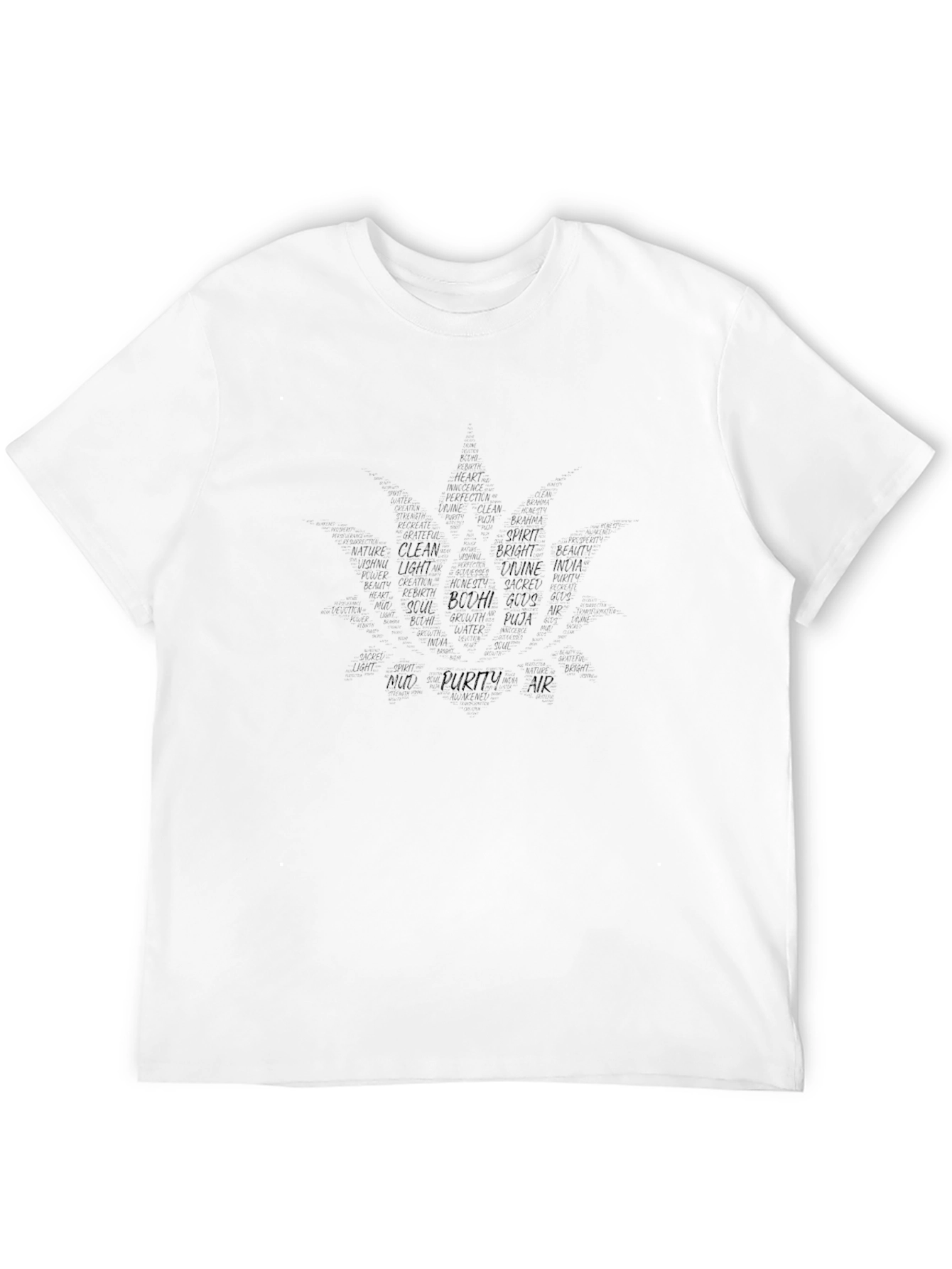 Word Art Maple Leaf Graphic T-Shirt