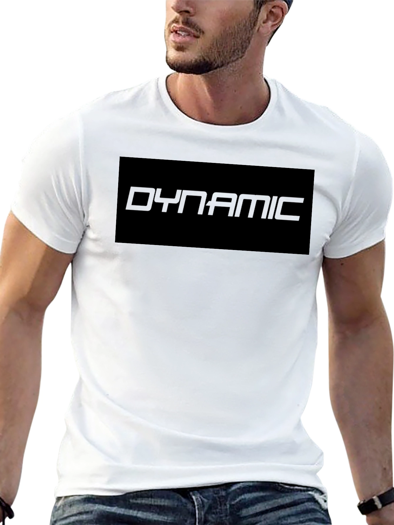 Dynamic Graphic Tee - Black Cotton Blend