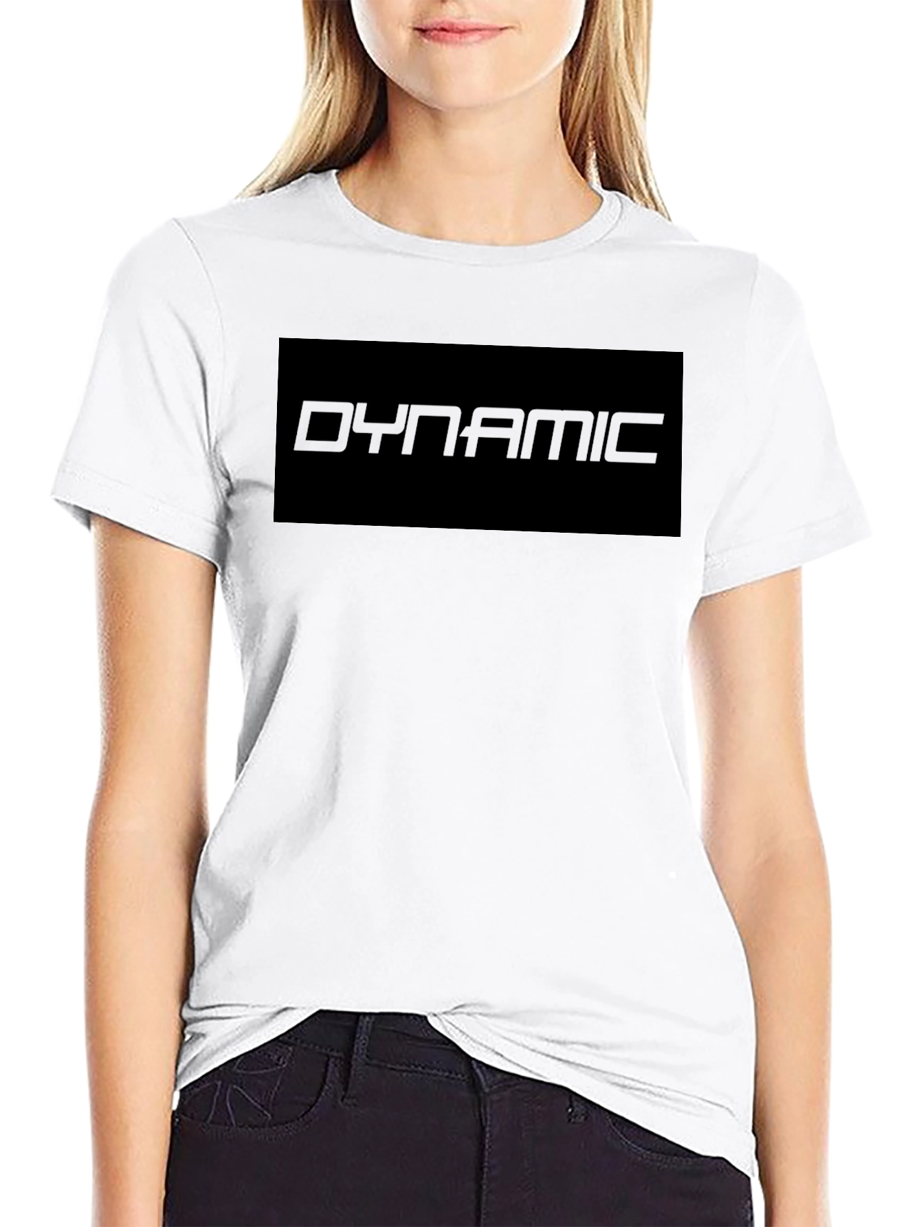 Dynamic Graphic Tee - Black Cotton Blend