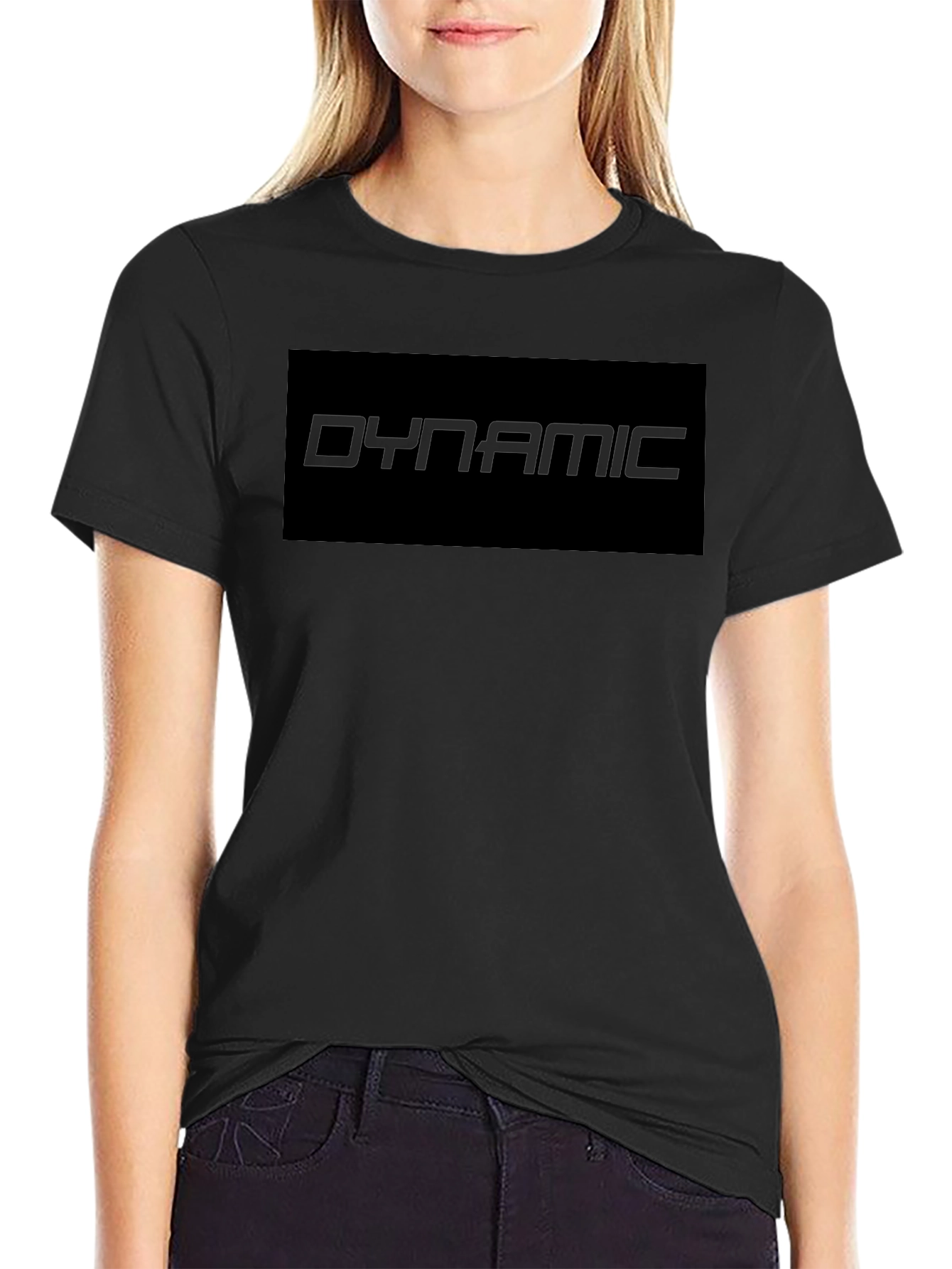 Dynamic Graphic Tee - Black Cotton Blend
