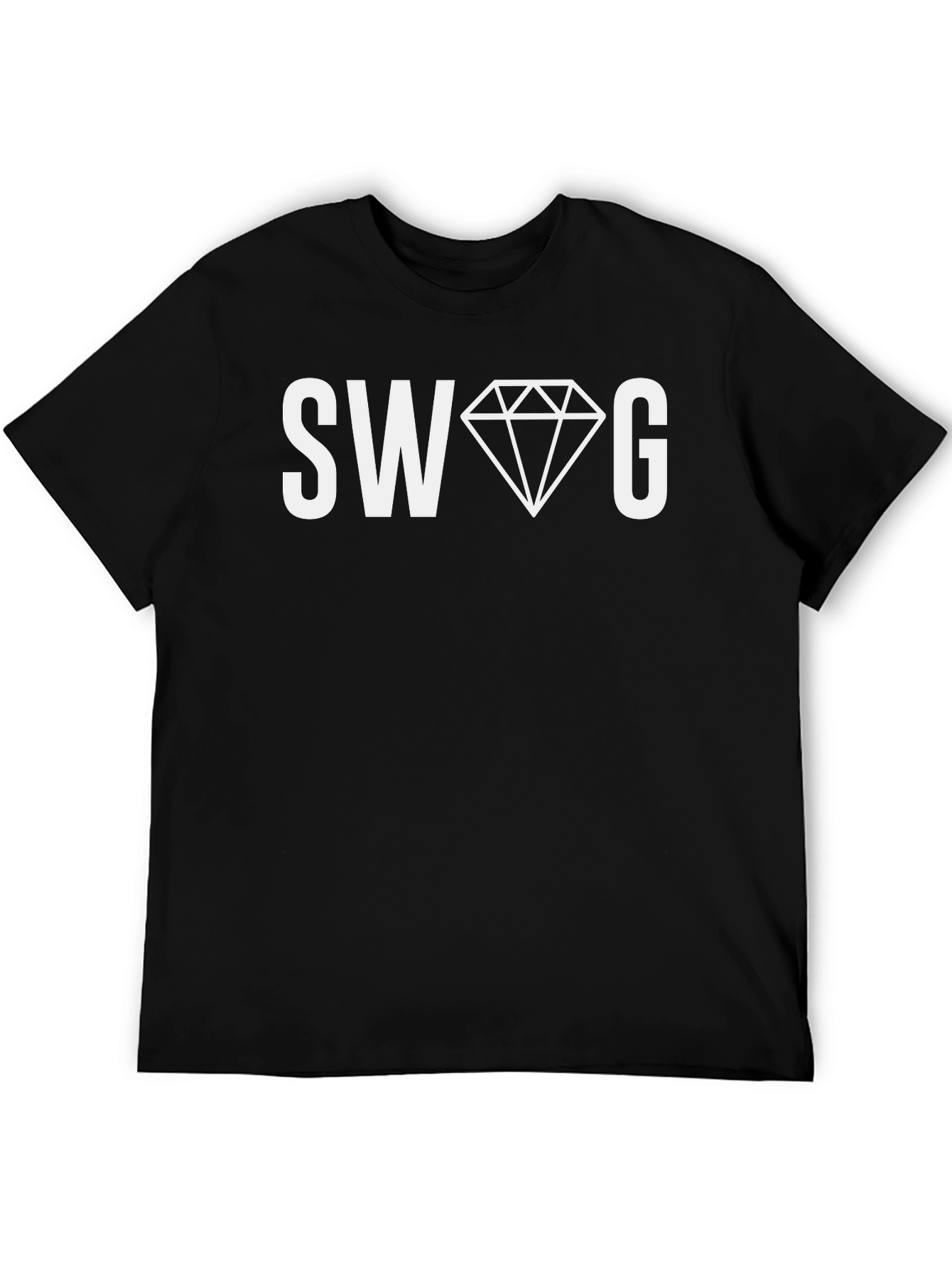 SWAG Diamond Graphic Tee - Mens Black T-Shirt