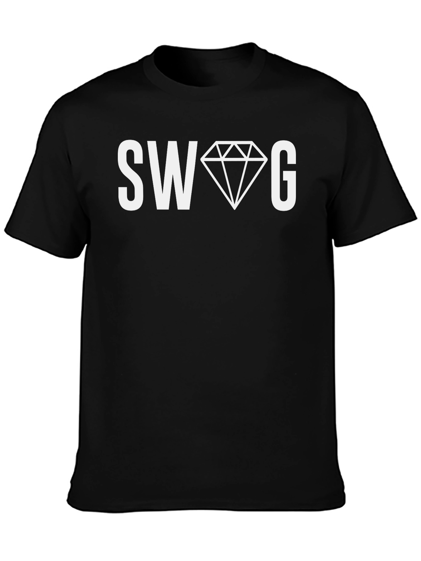 SWAG Diamond Graphic Tee - Mens Black T-Shirt