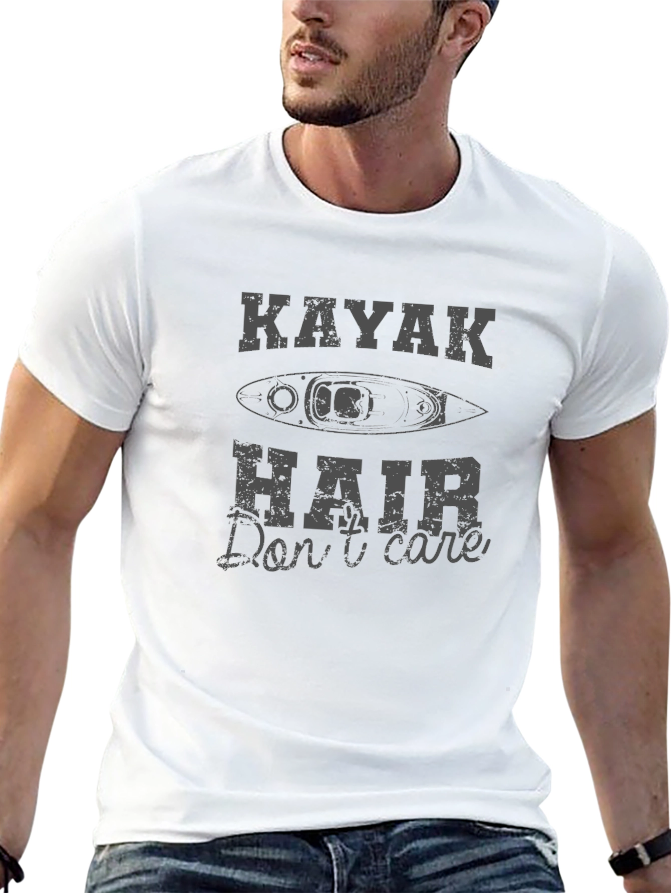 Kayak Hair Dont Care T-Shirt - Black
