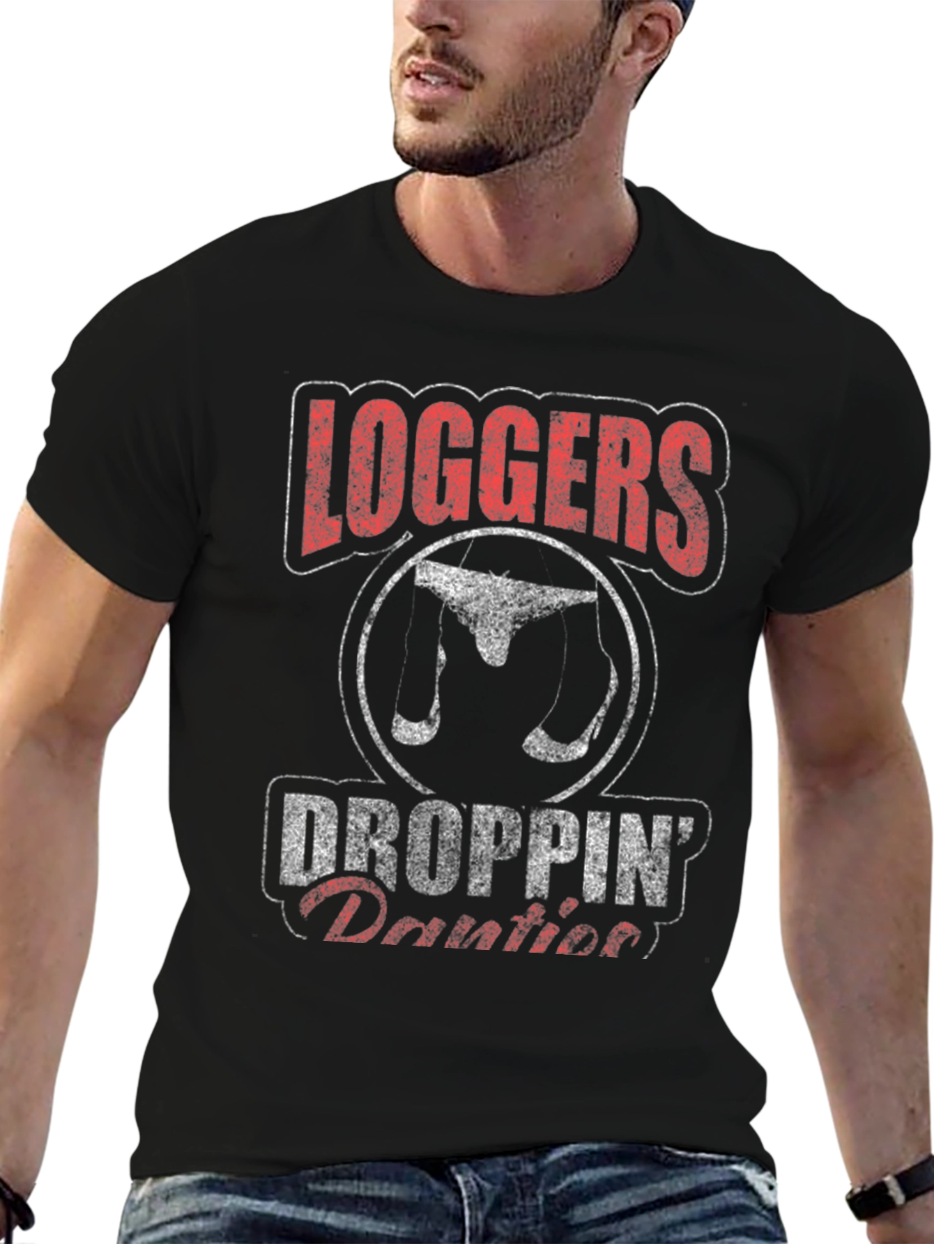 Loggers Droppin Panties Mens T-Shirt