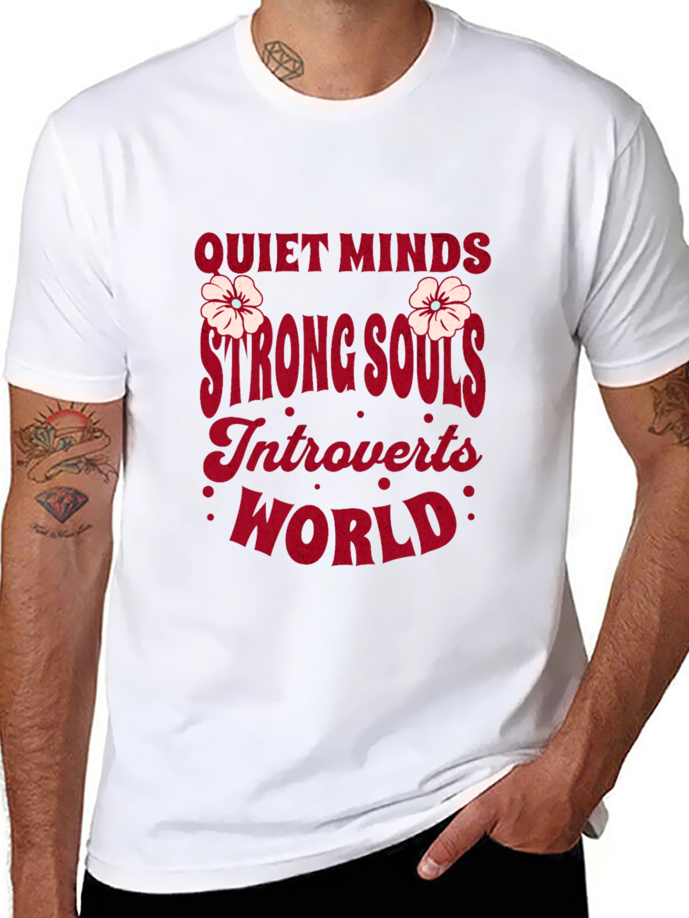 Quiet Minds Strong Souls Introverts World Graphic Tee