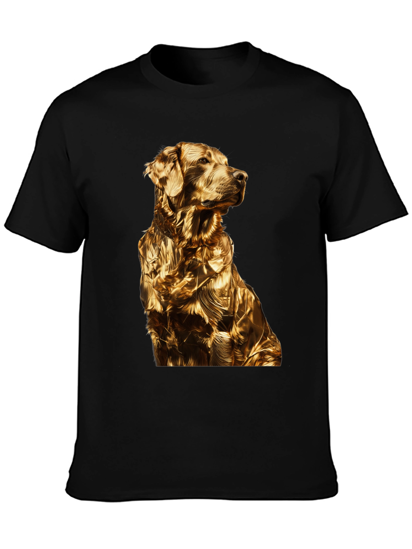Golden Retriever Dog Black T-Shirt