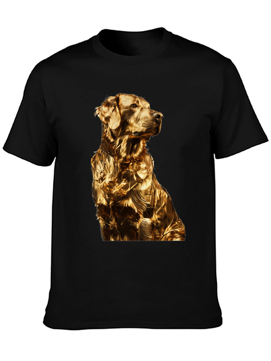 Golden Retriever Dog Black T-Shirt
