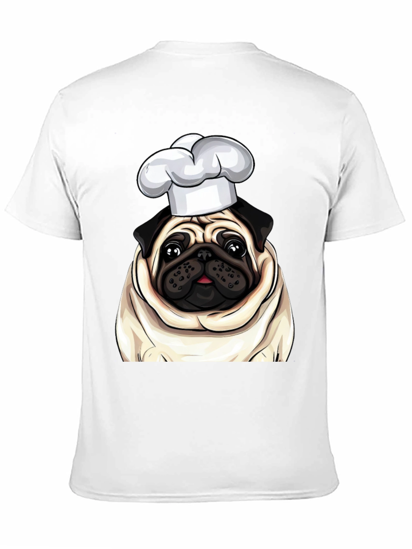 Chef Pug T-Shirt - Cute Canine Cook Graphic Tee