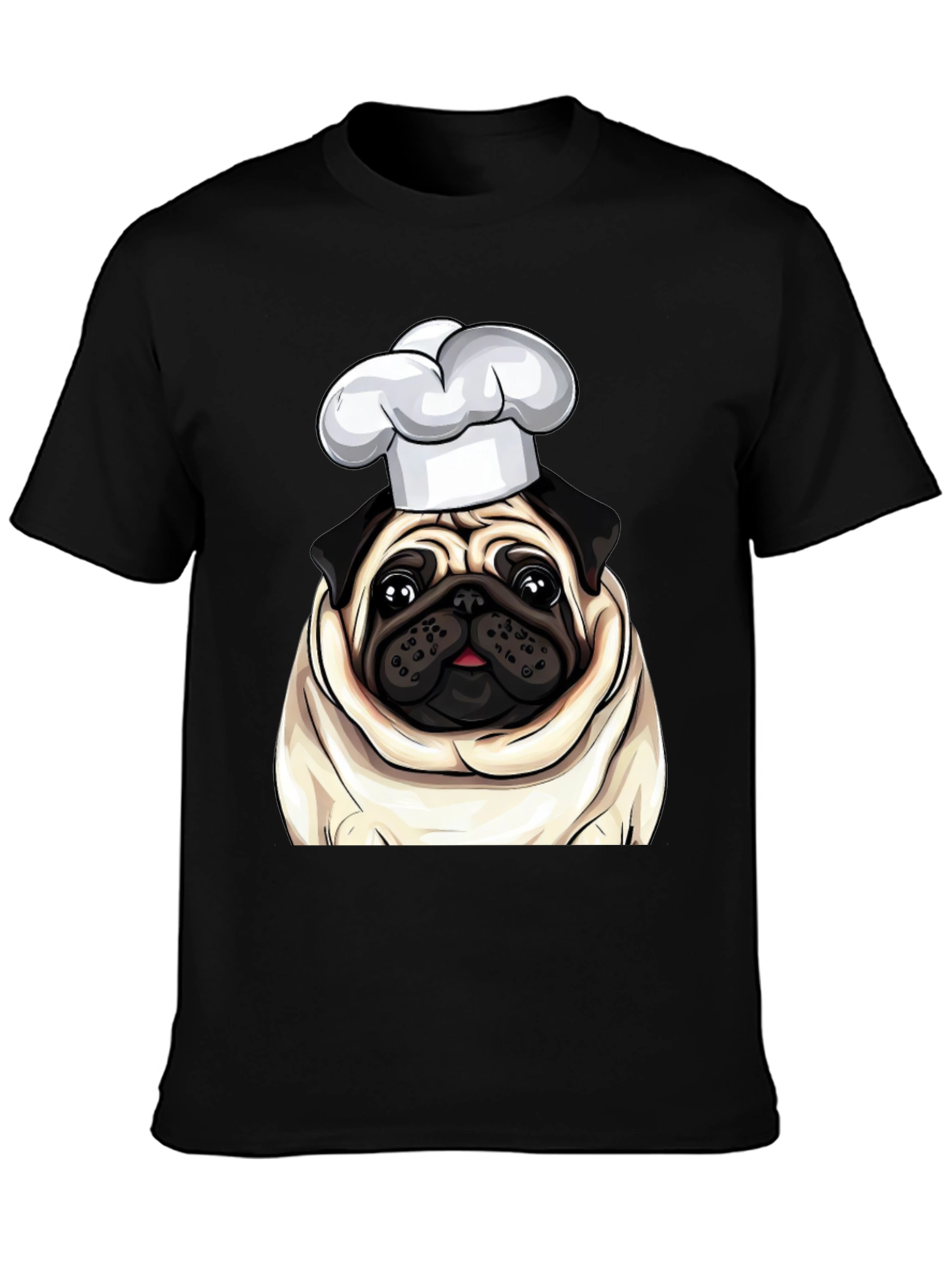Chef Pug T-Shirt - Cute Canine Cook Graphic Tee