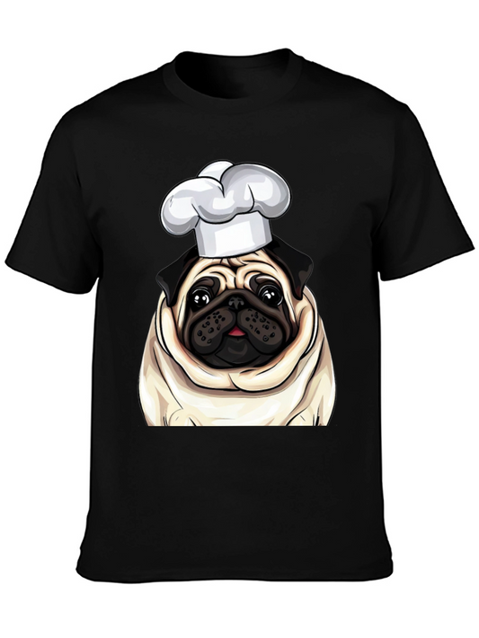 Chef Pug T-Shirt - Cute Canine Cook Graphic Tee
