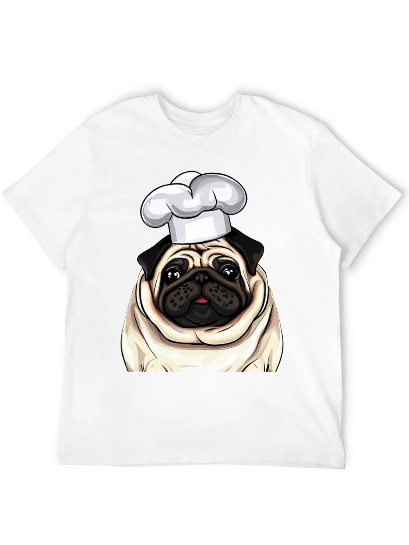 Chef Pug T-Shirt - Cute Canine Cook Graphic Tee