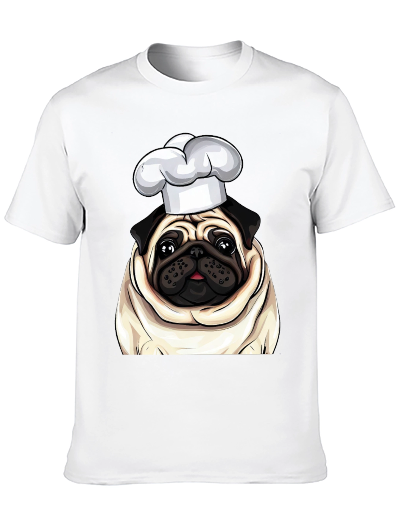 Chef Pug T-Shirt - Cute Canine Cook Graphic Tee