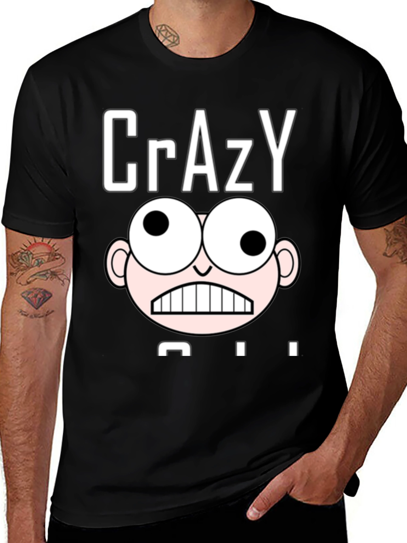 Crazy Character Graphic Print T-Shirt