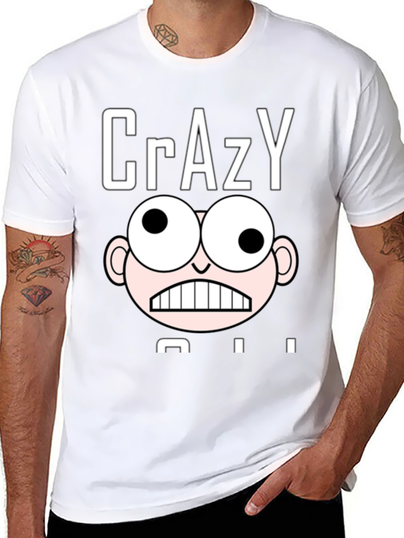Crazy Character Graphic Print T-Shirt