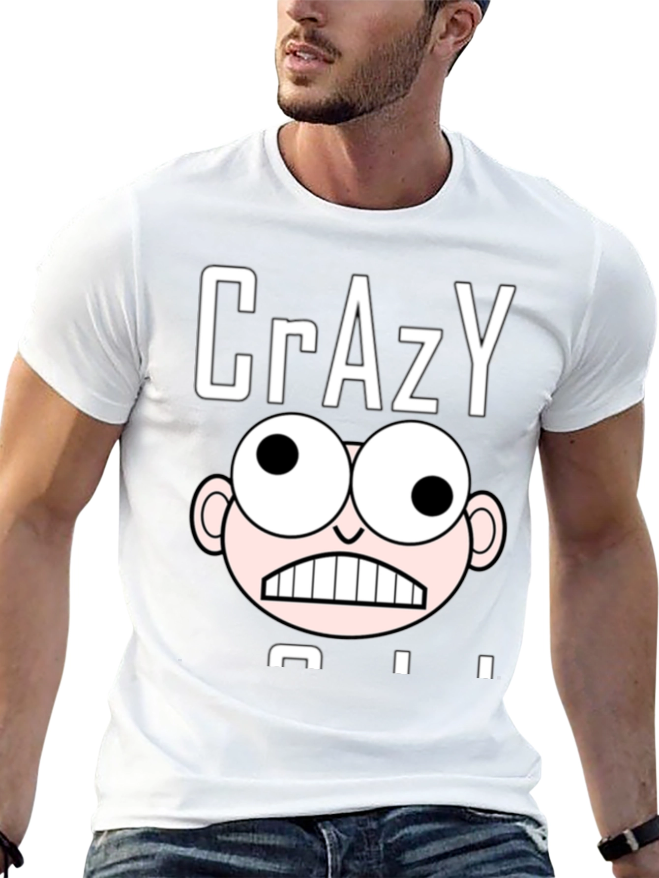 Crazy Character Graphic Print T-Shirt