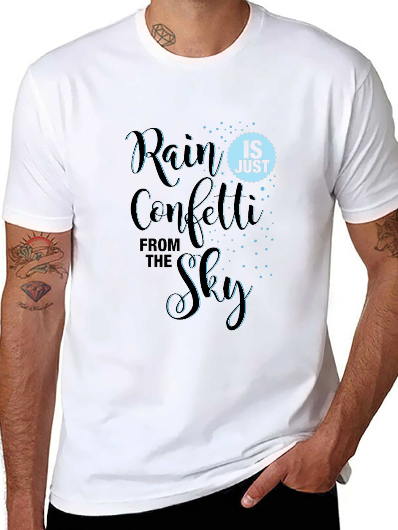 Rain Confetti Sky Graphic T-Shirt